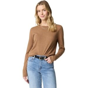 J.Crew Teddie Crewneck Sweater‎ XXS Brown Long Sleeve Knit Classic Top NWT $80